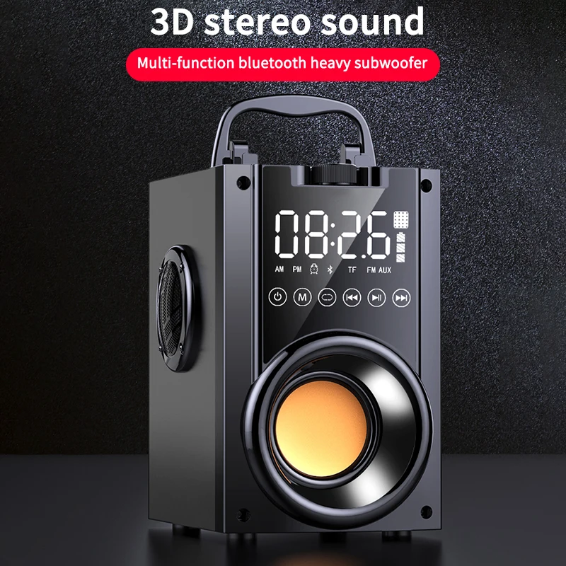 Bluetooth колонка с сабвуфером Портативная Беспроводная большой мощности 2200 мАч