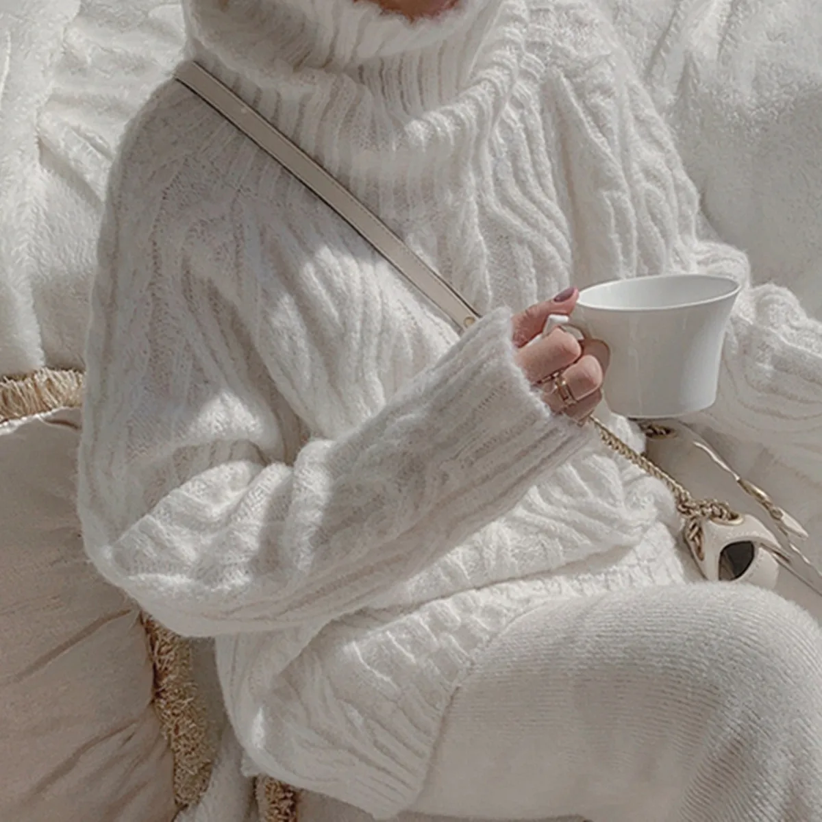 

Winter Women Sweater Pullover Turtlenecks Women's Things Wool Jersey Woman Oversized Sweaters Long Sleeve Blouse