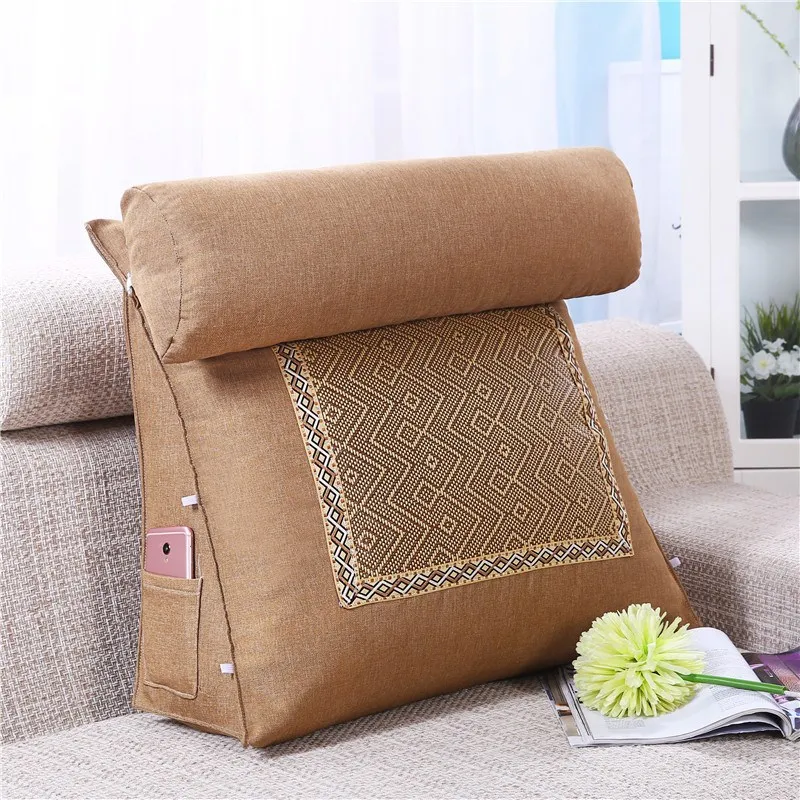 Летняя прикроватная подушка диван треугольник Большая спинка офисный коврик из