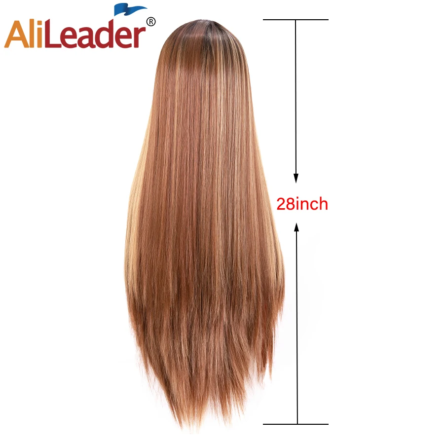 Новые синтетические парики Alileader длиной 28 дюймов прямые с натуральными волосами