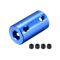 3 8mm to 5 8mm bore rigid coupling 25mm length 14mm diameter aluminum alloy shaft coupler connector blue for model car hardware
