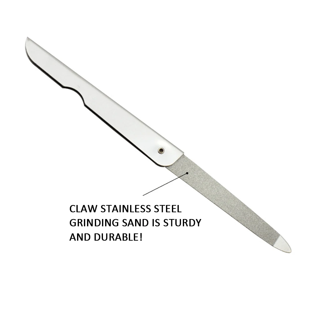 1 шт. Профессиональный пилка для ногтей из нержавеющей стали двухсторонний