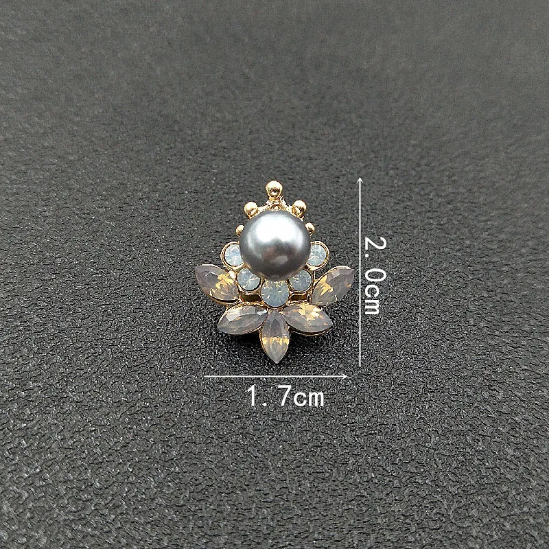 

10PCS Korean new style alloy accessories with diamonds, beads, flower trays
