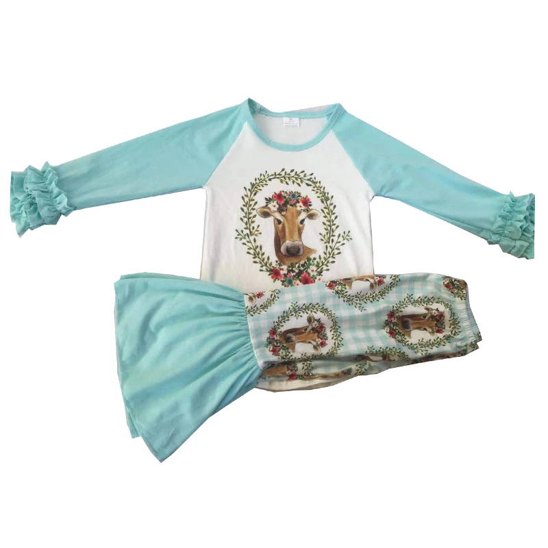 На ферме зимняя одежда комплект детской одежды из 2ух вещей рисунками Цветочный