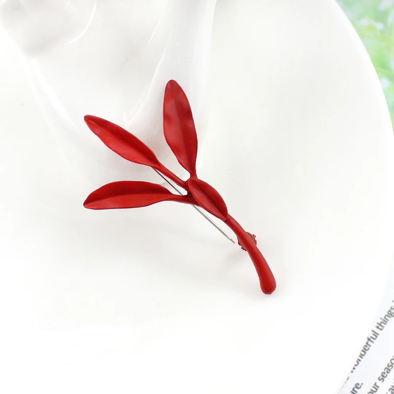 Креативные Броши с изображением растений шалфея зеленого красного черного