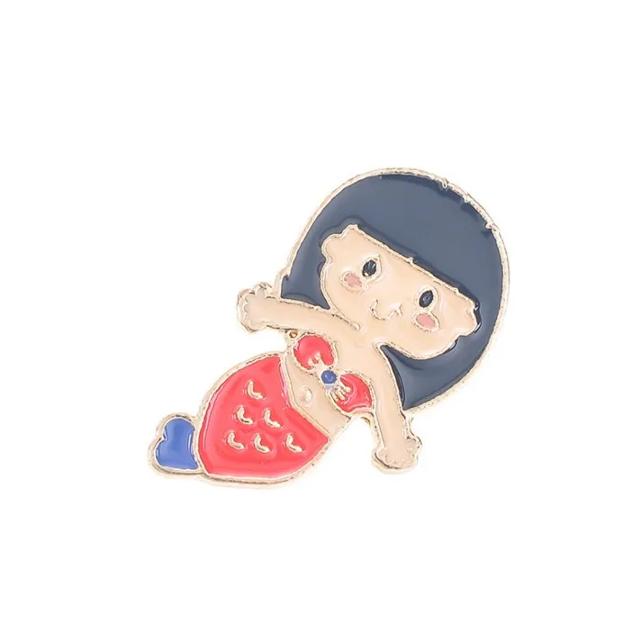 1 шт. Лидер продаж блестящая коллекция булавок животное Русалка оригами игра