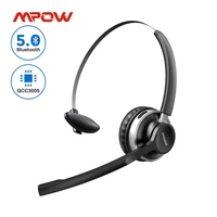 mpow hc3 bluetooth 5 0 headphone dual noise cancelling microphone clear wirelesswired headset for pc laptop call center phones