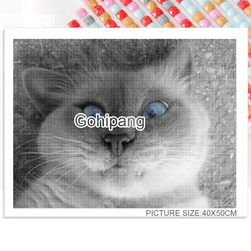 

Diamond Embroidery Painting Cute Cats Picture Full Drill 5D DIY Rhinestones Square or Round Diamond for Home Rooms Wall Decorati