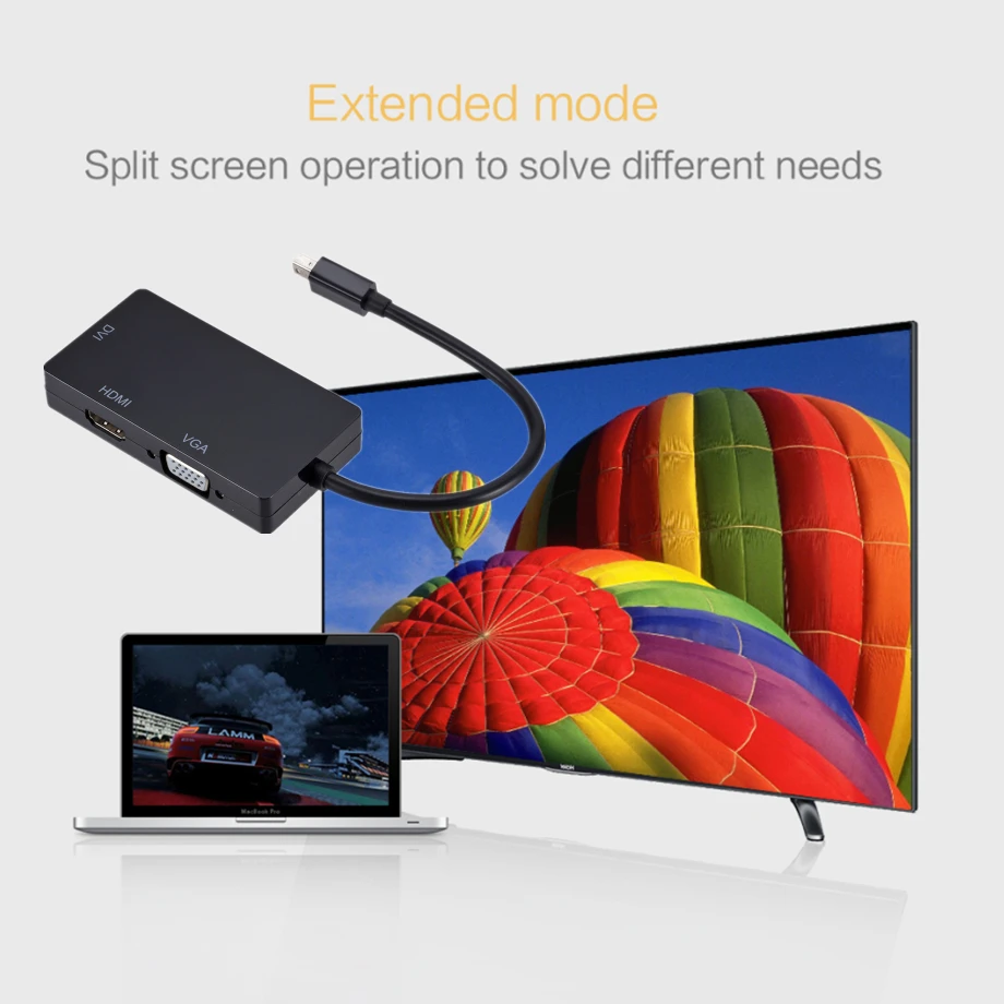 Мини-порт дисплея PzzPss 3 в 1 переходник DP папа-DVI HDMI VGA Аудио мама кабель-конвертер