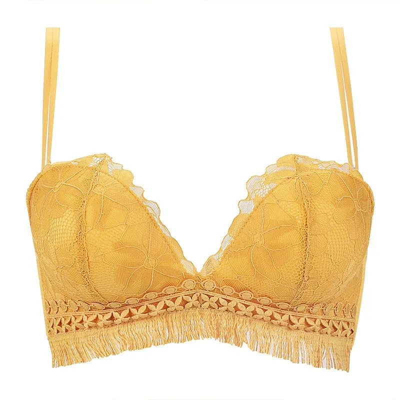 

Women Lace Floral Embroidery Bralette Sexy Lingerie Adjusted Push Up Bras For Women Comfort Wireless Seamless Bra Underwear