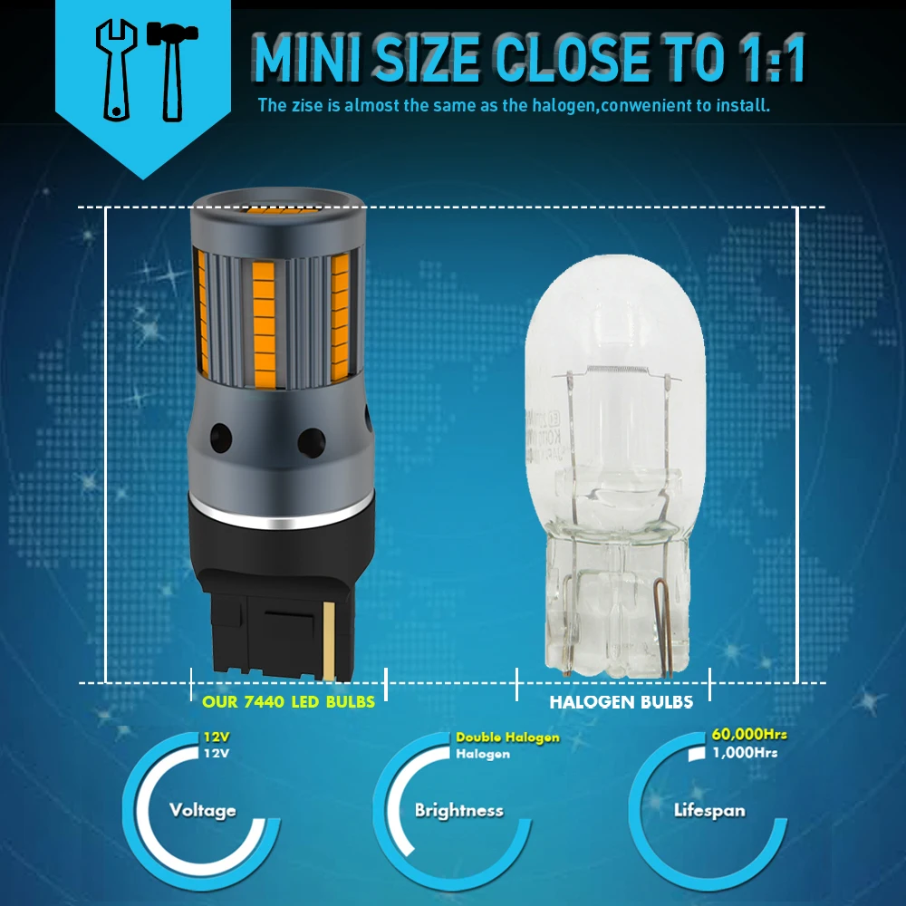 Led Canbus W21W T20 P21W BA15S BAU15S автомобилей сигнала поворота Светильник лампы на