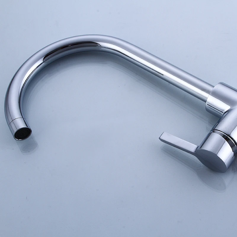 Хромированный кухонный кран с поворотным носиком на 360 градусов для раковины и