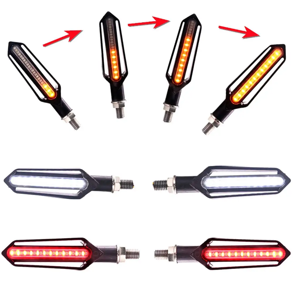4x Sequential Flowing 24 LED Turn Signal Indicator + White DRL Red brake Lights | Автомобили и мотоциклы