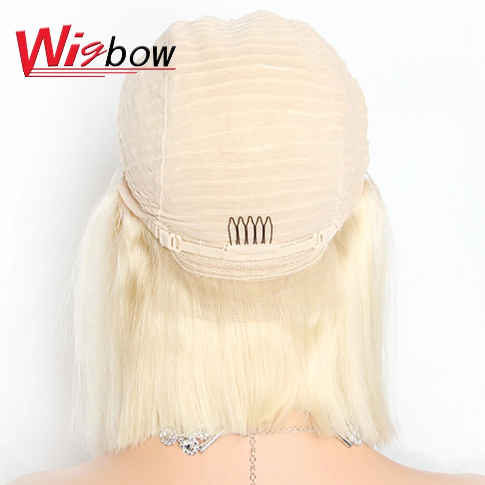 Wigbow OneCut волосы 13x6 613 блонд бразильские прямые человеческие боб парики 8 14 дюймов
