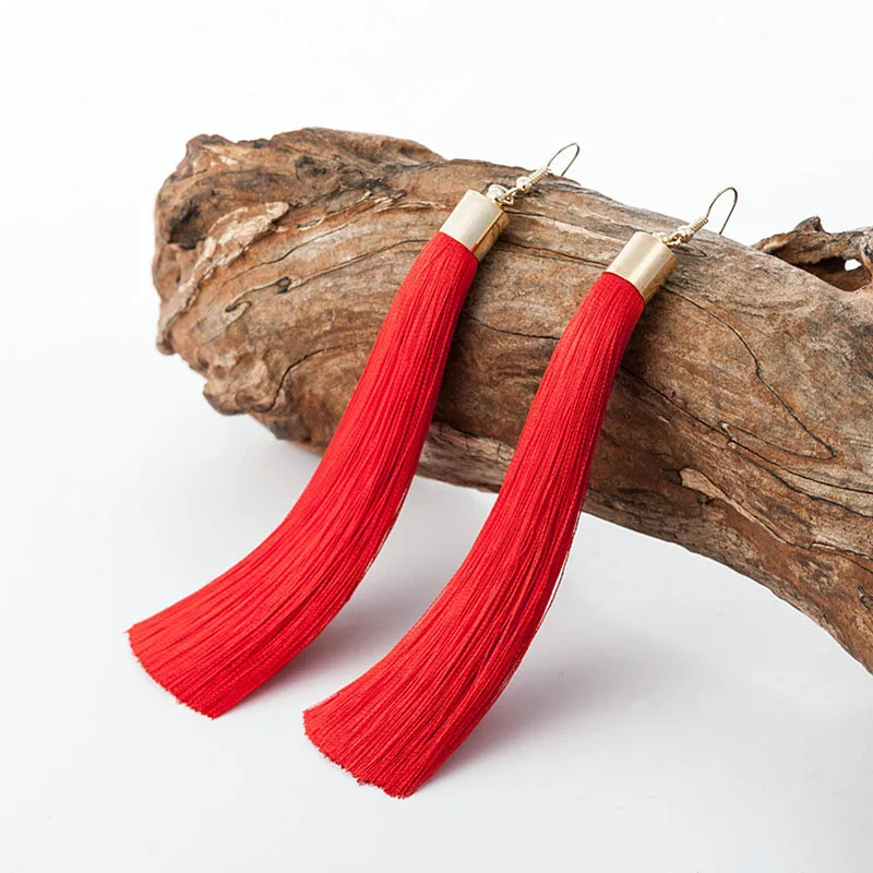 FSUNION 2020 Новая мода в винтажном стиле украшенные кисточками серьги для женщин