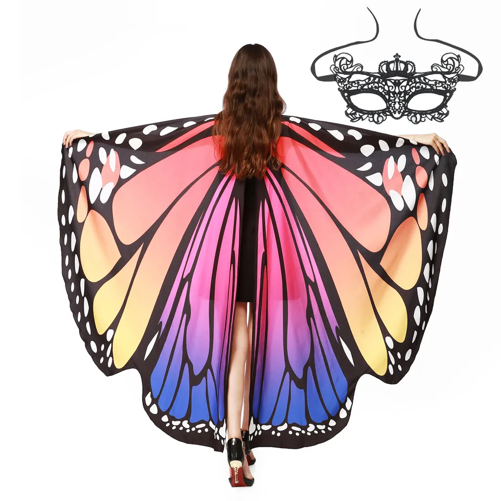 Belly Dance Butterfly Wings Shawl Dresses for Women Girls Dancing Fairy Carnival Costume Party Decor Foulard Femme Dropshipping# | Дом и сад