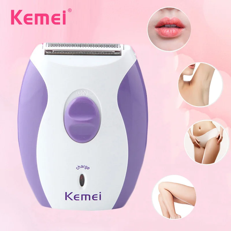 Kemei Face Shaver for Women Mini Electric Hair Remover Bikini Body Portable Rechargeable Travel Painless Epilator | Бытовая техника