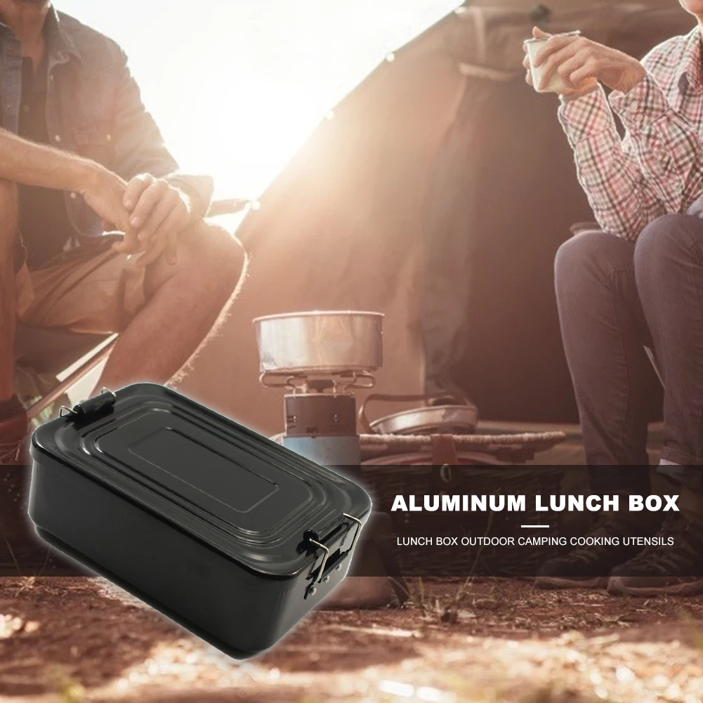 

Outdoor Camping Aluminum Lunch Box Portabl Picnic Salad Fruit Food Container Camping Portable Outdoor Elements
