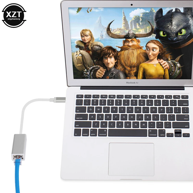 Сетевой адаптер usb type C Ethernet, usb type-C к RJ45 10/100 Мбит/с Lan Интернет-кабель для MacBook PC Windows XP 7 8 10 LUX