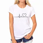 Новинка 2021, женские футболки с принтом Love в стиле Харадзюку, повседневные топы, летняя женская футболка с коротким рукавом, женская одежда