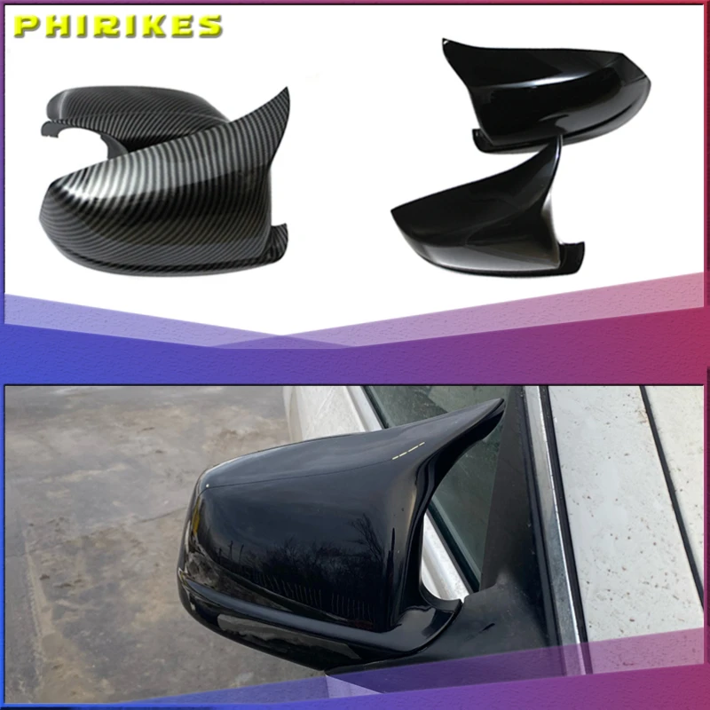 

Black Mirror Covers Fit for Bmw 5 Series F10/F11/F18 Pre-Lci 11-13 Mirror Caps Replacement Side Mirror Caps Rear Door Wing Rear-