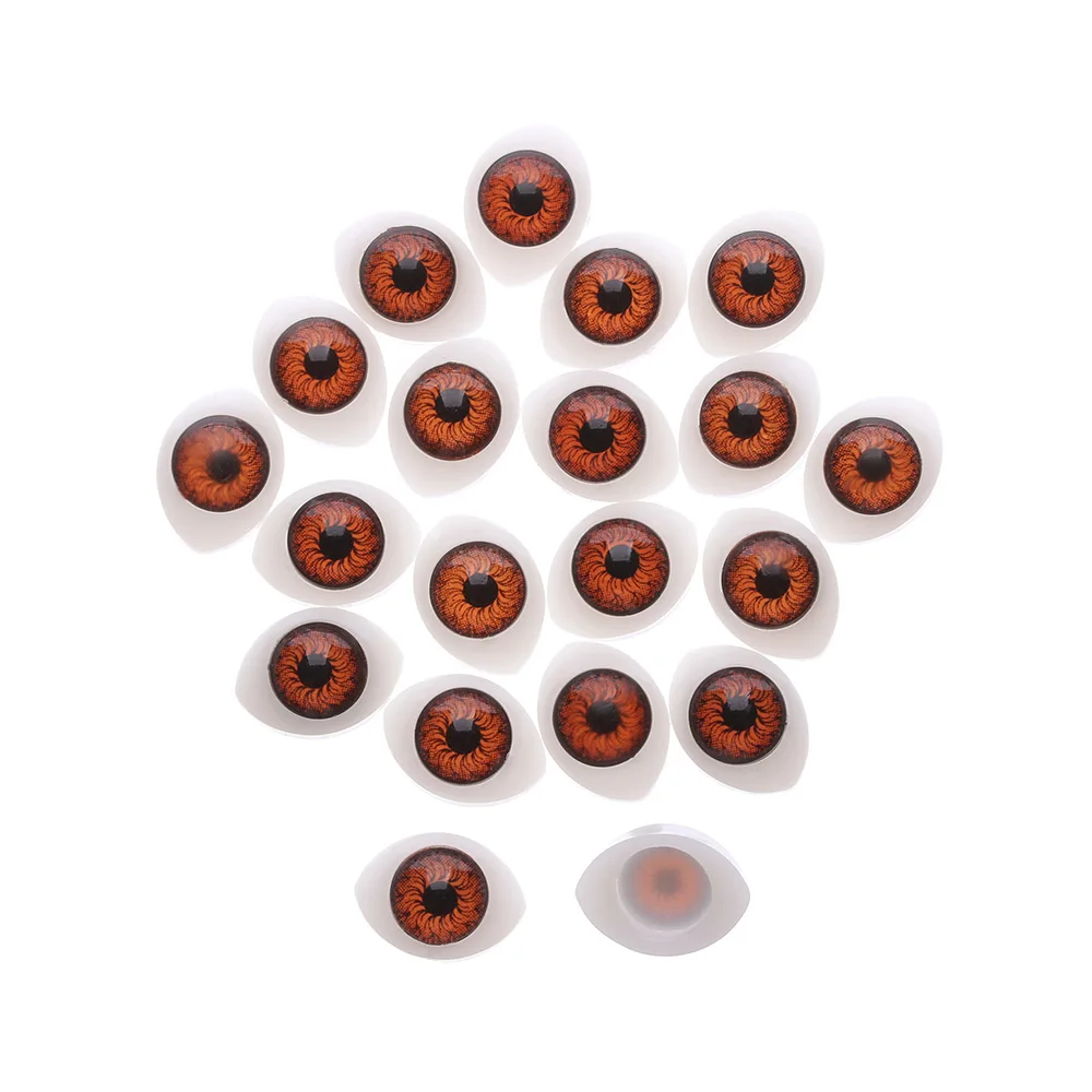 10x13mm-4 20 шт. забавные пластиковые защитные глаза куклы для Животных Игрушечный щенок делая глаза динозавра куклы игрушки DIY ремесло аксессуары - Цвет: 10x13mm-4