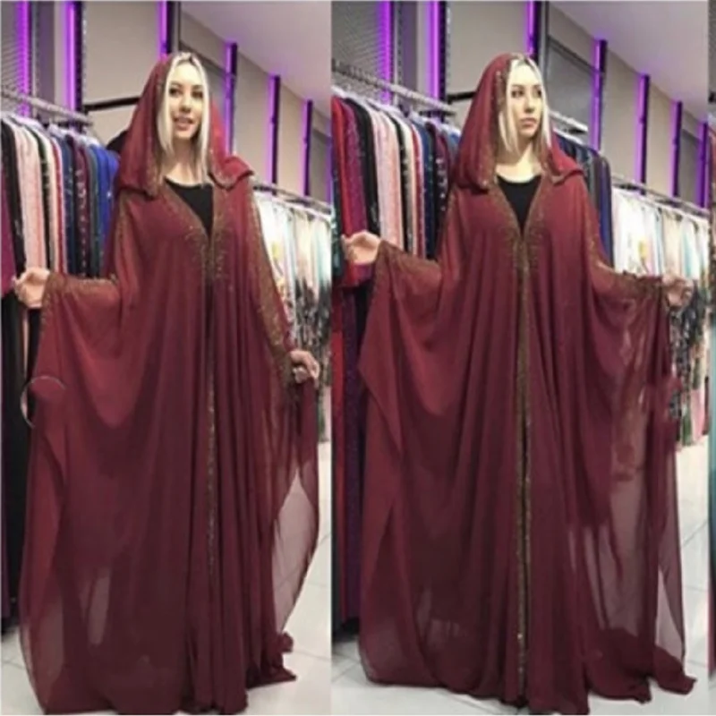 Модный хиджаб платье для женщин Турция исламский абайя кафтан длинный халат Jubah Elbise Дубай Марокканский Арабский размера плюс Vestidos