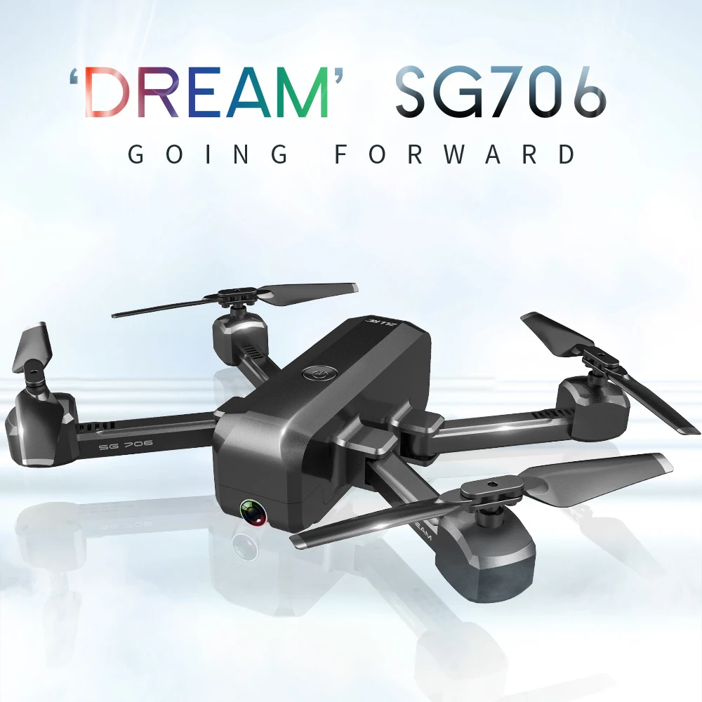 SG706 4K HD камера Wifi Радиоуправляемый Дрон оптическое позиционирование потока двойная камера изображение Следуйте приложение управление жестами складной Радиоуправляемый квадрокоптер