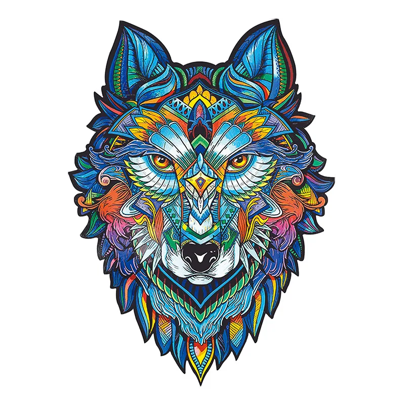 

Jigsaw Puzzle owl Wolf Wooden For Adults Children Wood DIY Crafts Animal Shaped