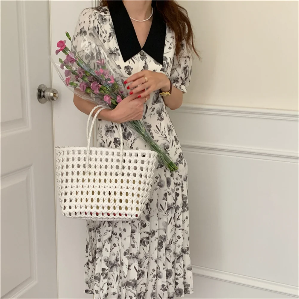 

Женское приталенное платье с рисунком инопланетянина Китти, длинное стильное приталенное платье в стиле ретро с цветочным рисунком, лето ...