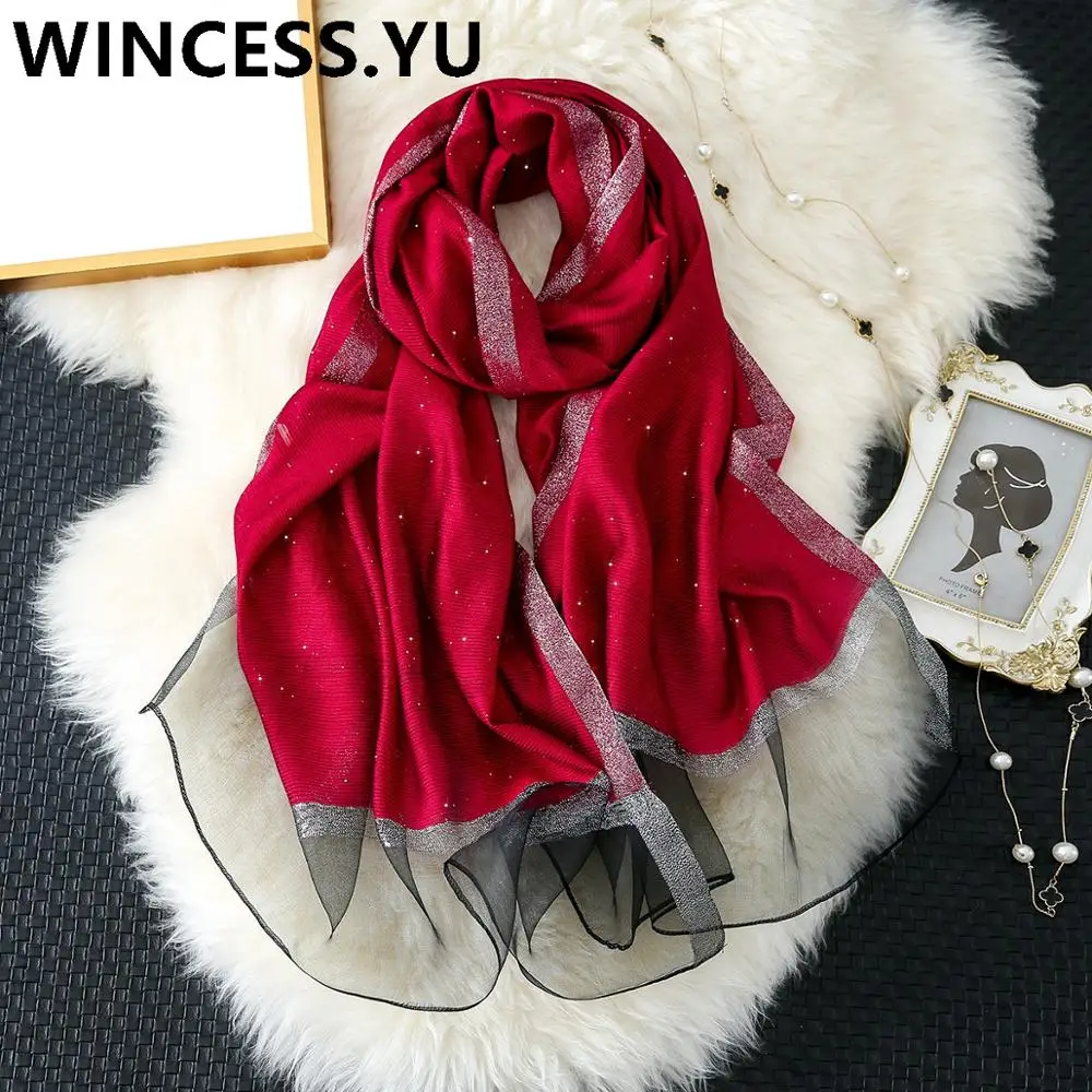 Роскошный дизайнерский шарф из чистого шелка женская шелковая бандана хиджаб