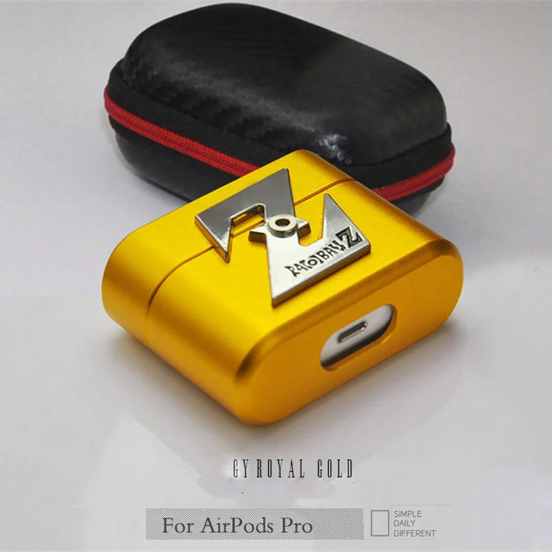 Роскошный металлический чехол Zimon для Airpods Pro Жесткий Чехол противоударный