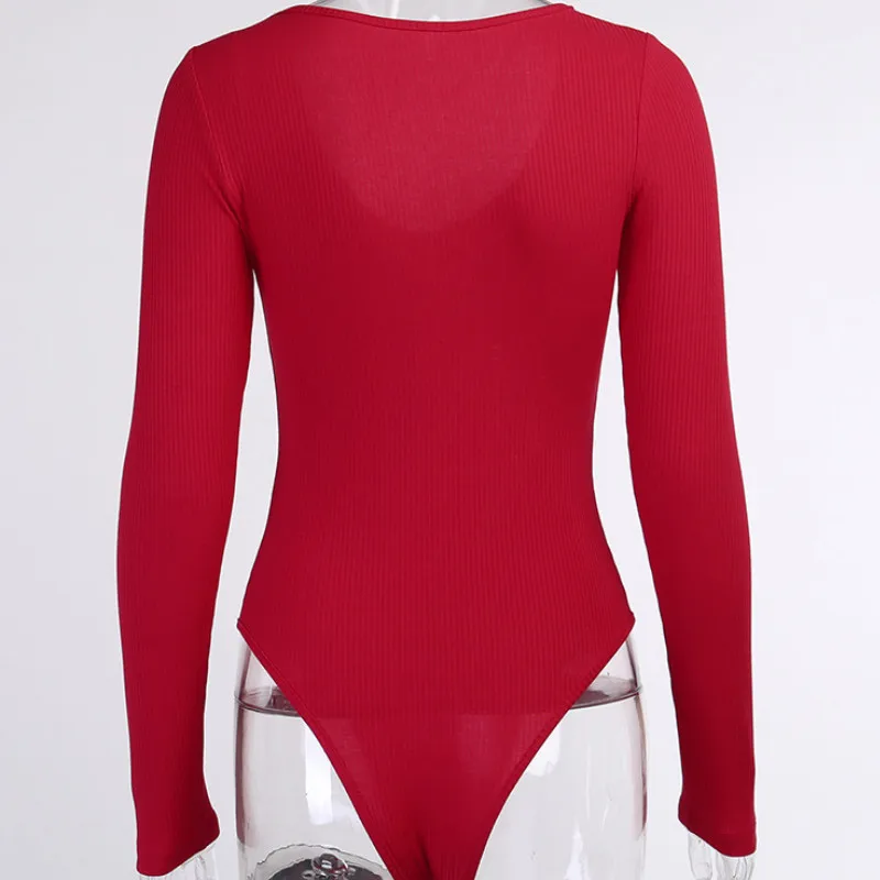 

Spring Autumn Women's Fall Shirt, Knitting Bodysuit, Elastic Party Clothes Long Sleeve Slim Warm Round Collar Solid Pullover