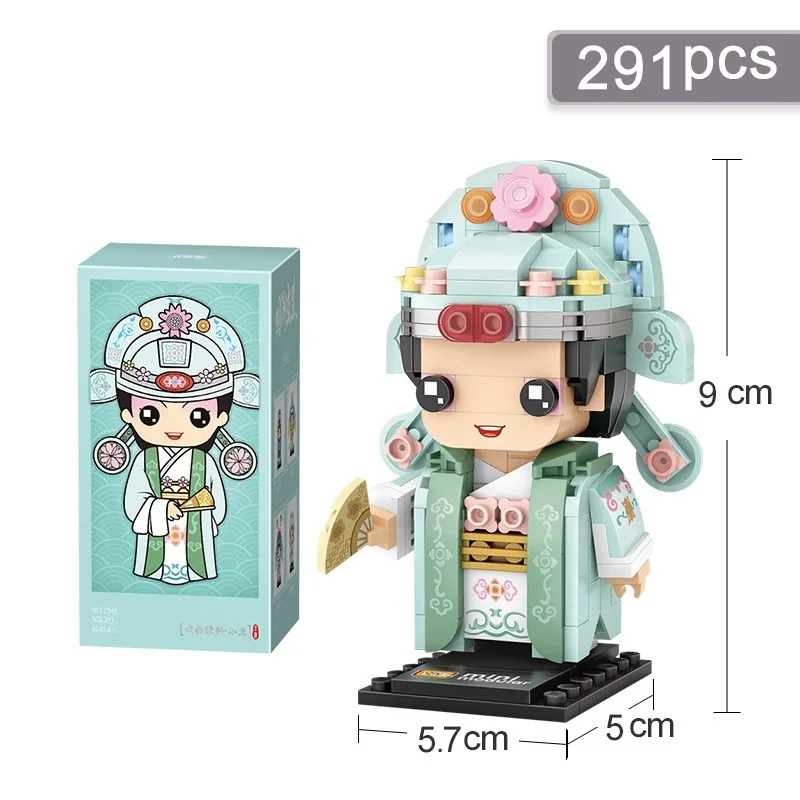 

Particle Building Blocks Toys for Children Peking Opera Characters Figures Model Construction Assembling Blocks Jigsaw Puzzle