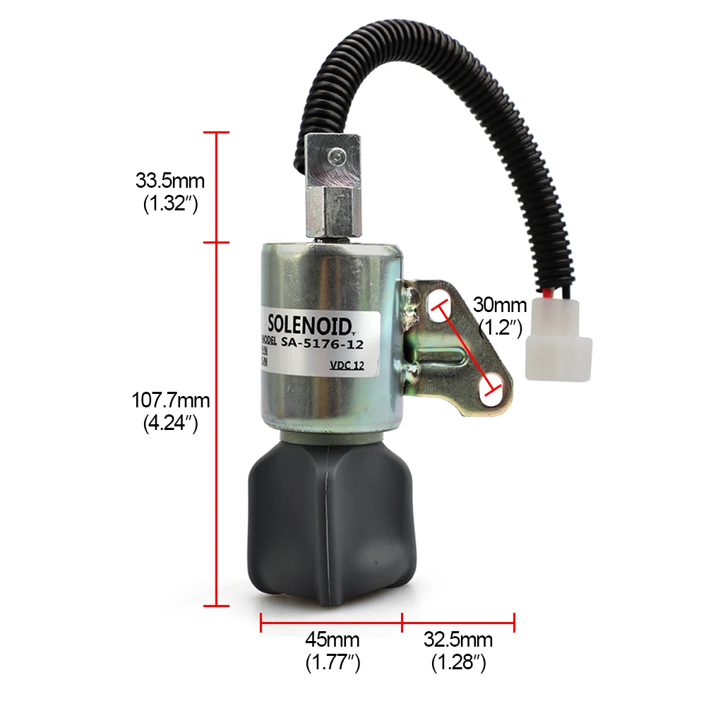 SA-5176-12 12V For Kubota Fuel Shutoff Solenoid 1756ES-12SUC5B1S5 | Автомобили и мотоциклы