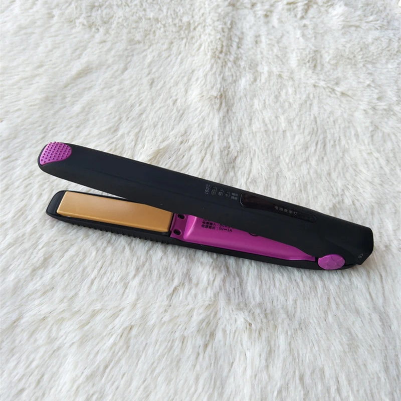 

New Power Bank Hair Straightener Portable Mini Wireless Cordless Hair Flat Iron Styling Hair Curl Free Shipping