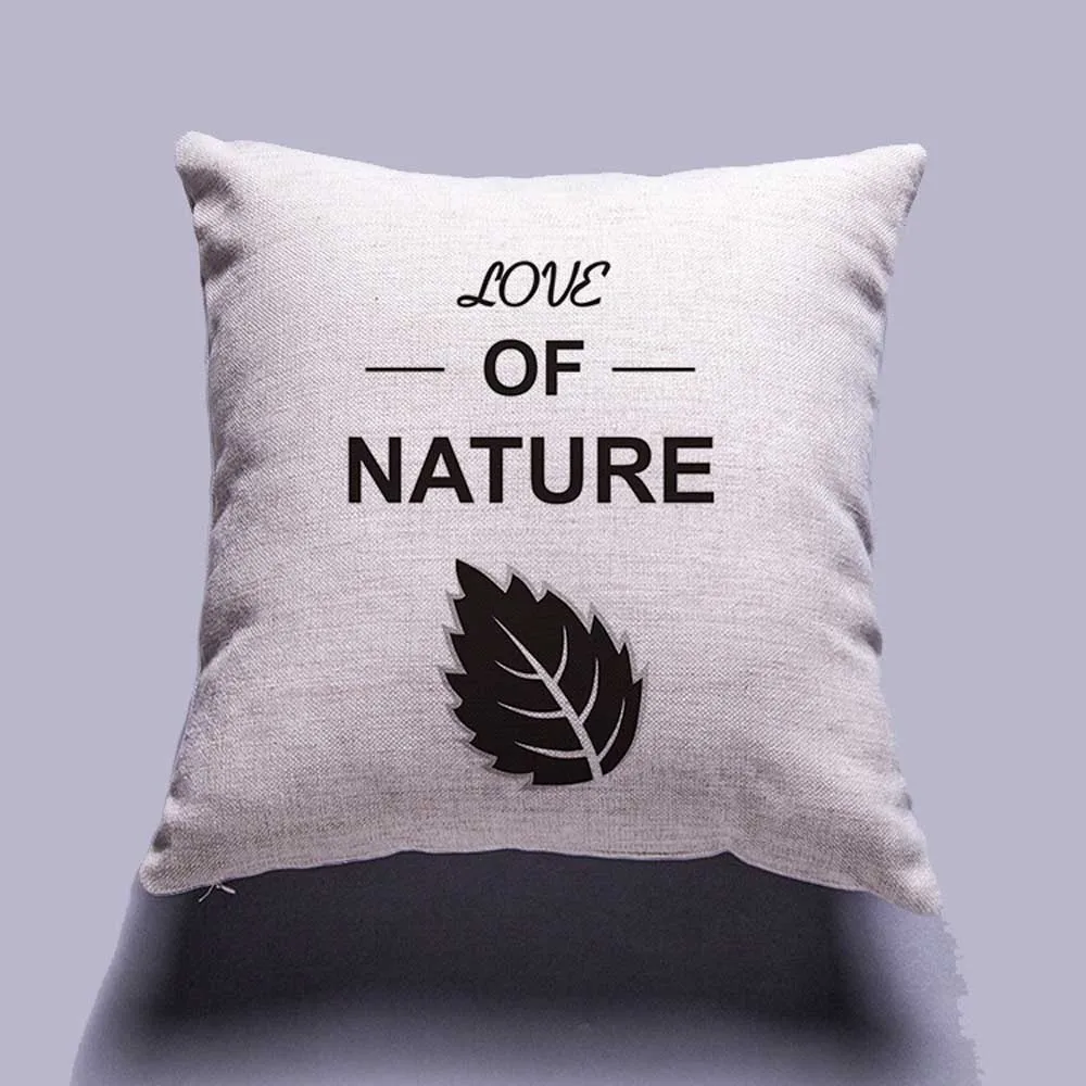 Черная подушка с буквенным медведем чехол для подушки льняная дивана автомобиля