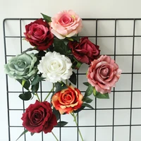 2pcs 8 colors silk rose artificial flower wedding silk flowers for home wedding decoration party fake flower