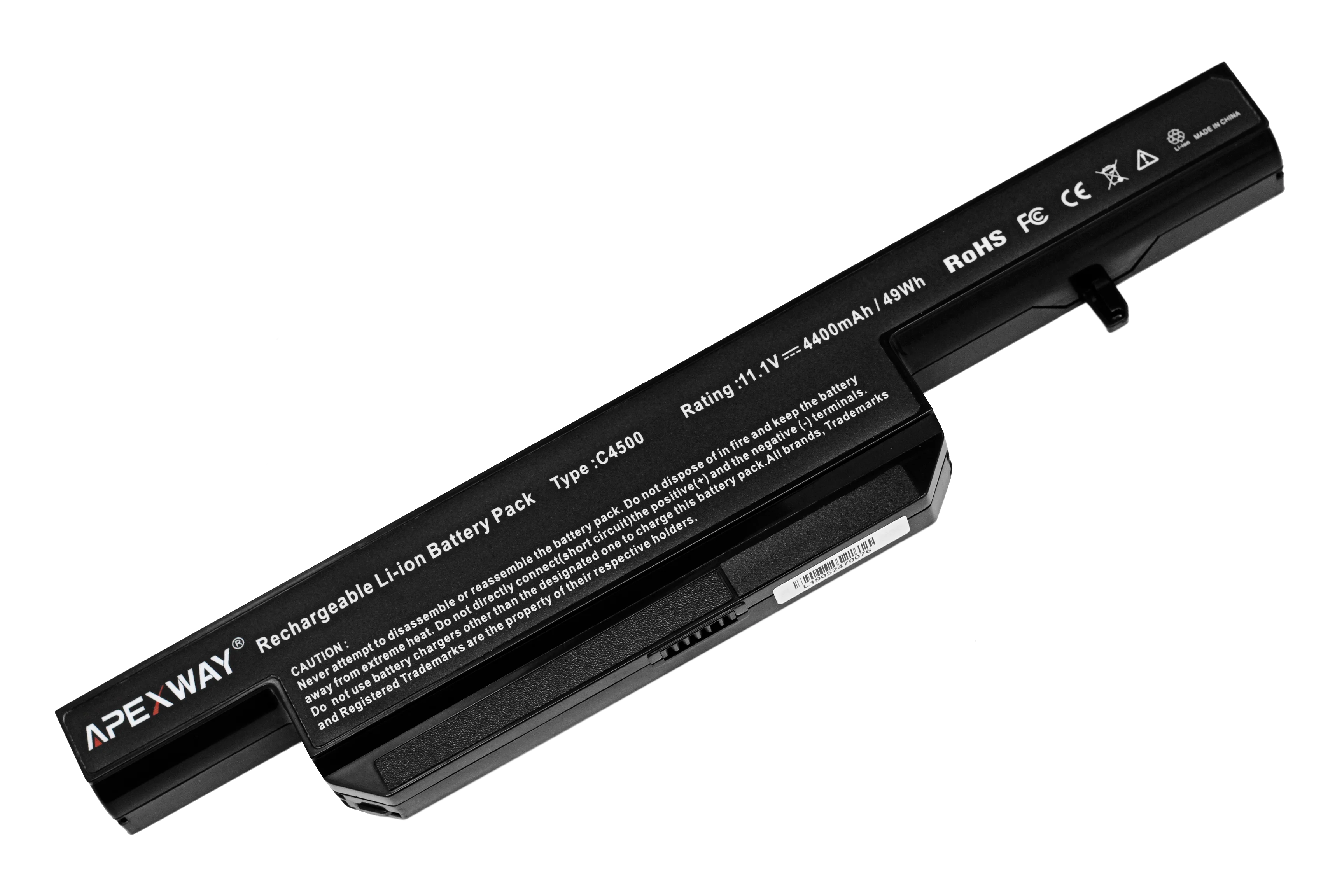 ApexWay 4400 мАч батарея для CLEVO c4500bat-6 A6-87-C480S-4P4 W150 W170HN C4100 B5130M C4500 C4500Q B4100M B4105 E510 A701 A700