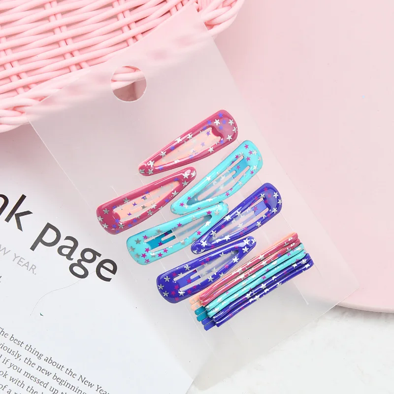 Милые заколки для волос с принтом звезды модные аксессуары бутиковая заколка