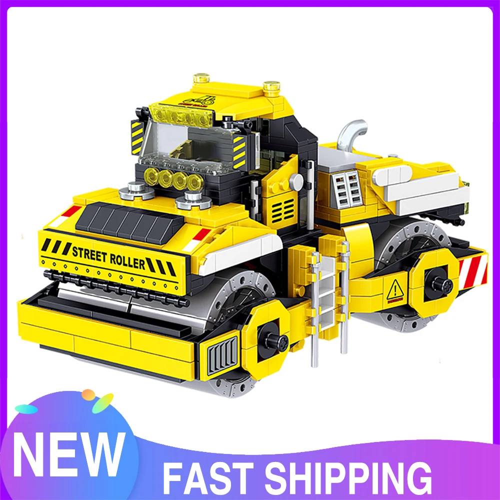 

Children Creative Ciy Engineering High-tech Car The Street Roller Set Building Blocks Bricks Vehicle Toys Birthday Gift