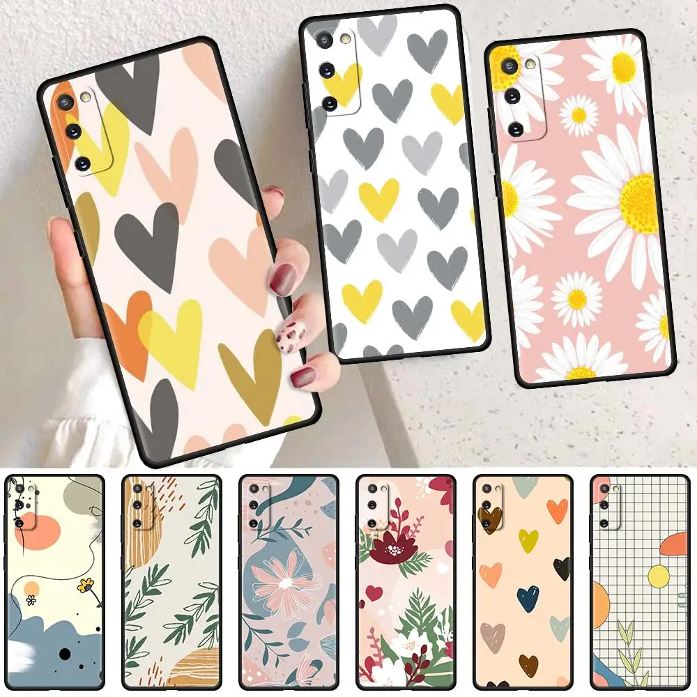 

Funda For Samsung Galaxy S20 S21 FE S10 Lite S9 S10e S8 S7 Edge Phone Case Note 20 Ultra 10Plus Cover Love Line