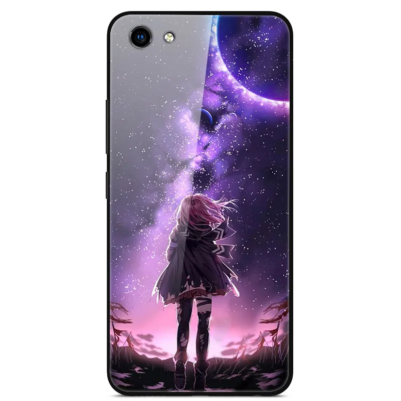 26 Закаленное стекло чехол для Vivo Y81 чехол Жесткий ПК цветная задняя крышка для Vivo Y81 Y 81 чехол Vivo 1808 бампер для телефона VivoY81 6,22" - Цвет: 26