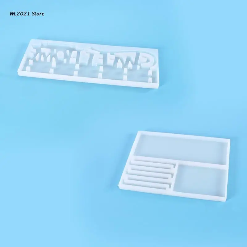 

G5GC Key Hooks Storage Crystal Epoxy Resin Mold Towel Small Items Hanging Hook Silicone Mould DIY Crafts Jewelry Home Casting