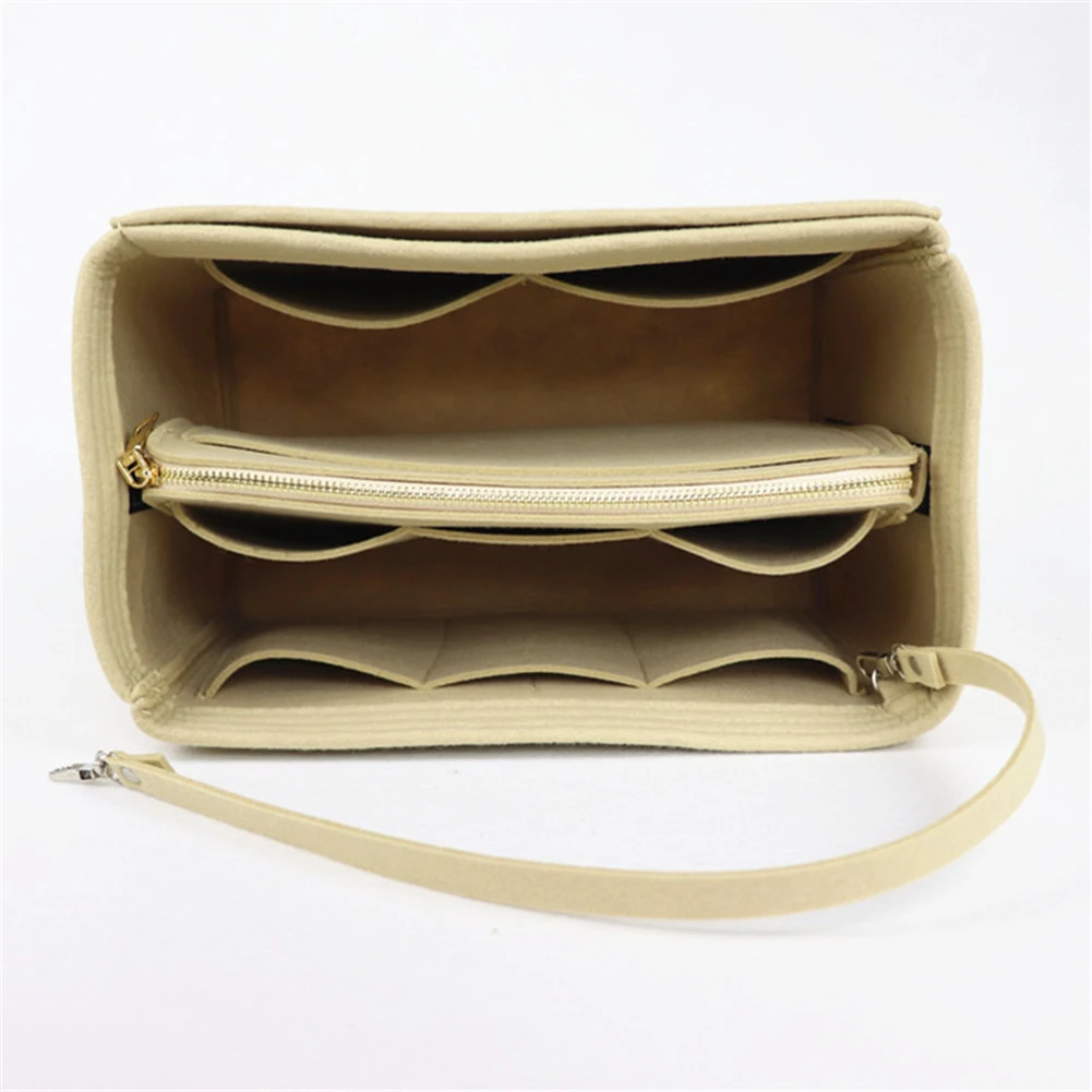 Кошелек Вставить косметическая сумочка из фетра сумка Органайзер на молнии