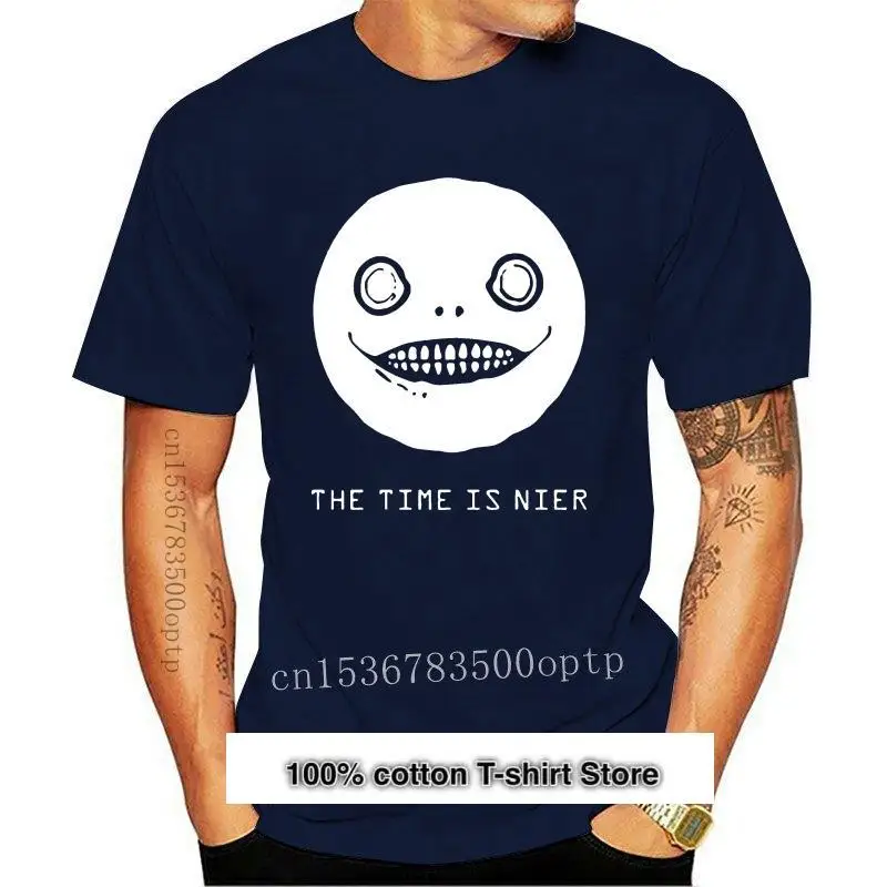 

Camiseta 100% de algodón con estampado para hombre, camisa informal de manga corta con cuello redondo, a la moda, de verano