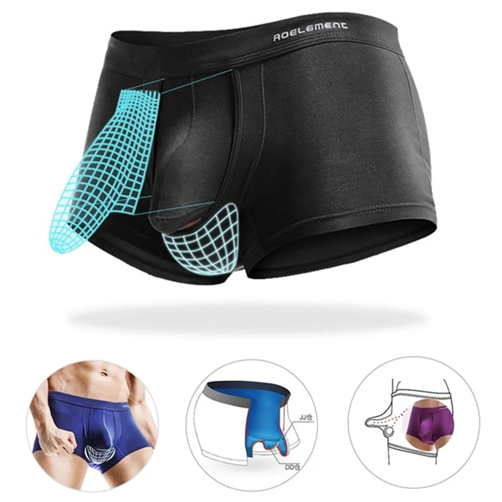 

Boxer Health Underwear Men Sexy Breathable Bulge Pouch penis Soft panties Shorts Elephant nose Trunks male 2020 cueca masculina