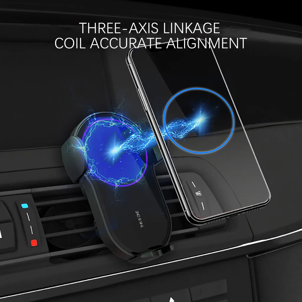 Автомобильное беспроводное зарядное устройство с автоматическим зажимом