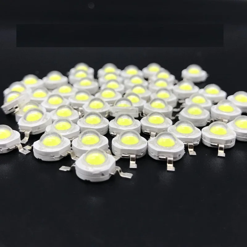10шт 1W 3W 5W Сверхмощные DC 3.2-3.6V светодиодные бусинки светлой диодной микросхемы SMD светло-белого цвета для прожектора и подсветки самодельной лампочки