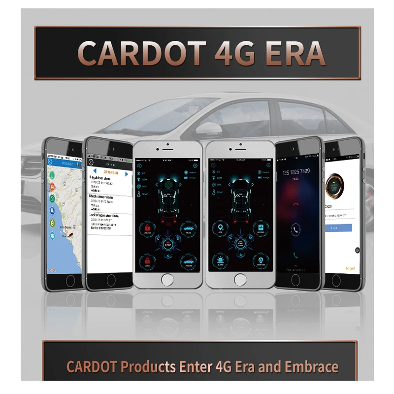 Cardot 4g gps gsm Start Stop Engine Pke Keyless Entry дистанционный стартер умная Автомобильная